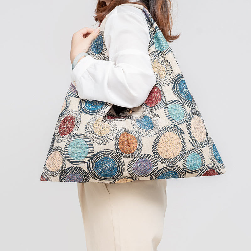 Geometría de Piedras de Buda Tigre Flores Leopardo Rayas Estampado Bolso de Hombro Triángulo Debajo del Brazo