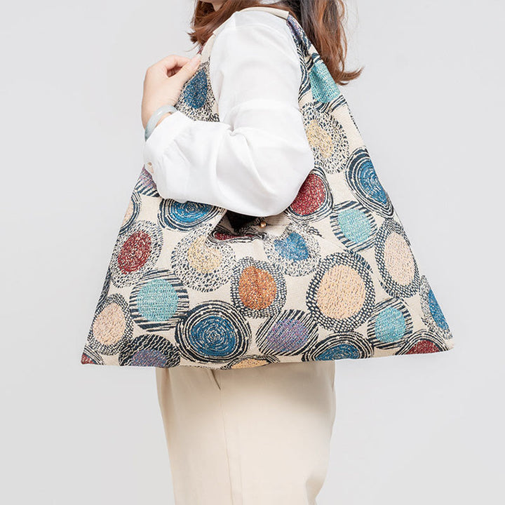 Geometría de Piedras de Buda Tigre Flores Leopardo Rayas Estampado Bolso de Hombro Triángulo Debajo del Brazo