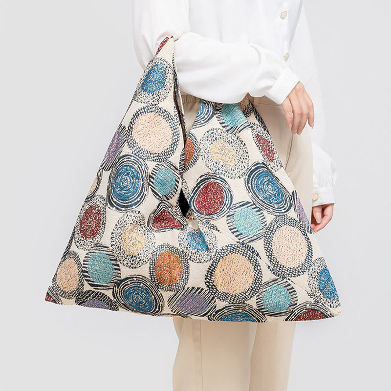 Geometría de Piedras de Buda Tigre Flores Leopardo Rayas Estampado Bolso de Hombro Triángulo Debajo del Brazo