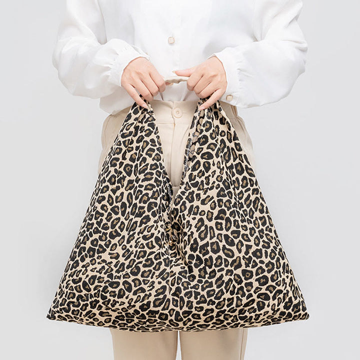 Geometría de Piedras de Buda Tigre Flores Leopardo Rayas Estampado Bolso de Hombro Triángulo Debajo del Brazo