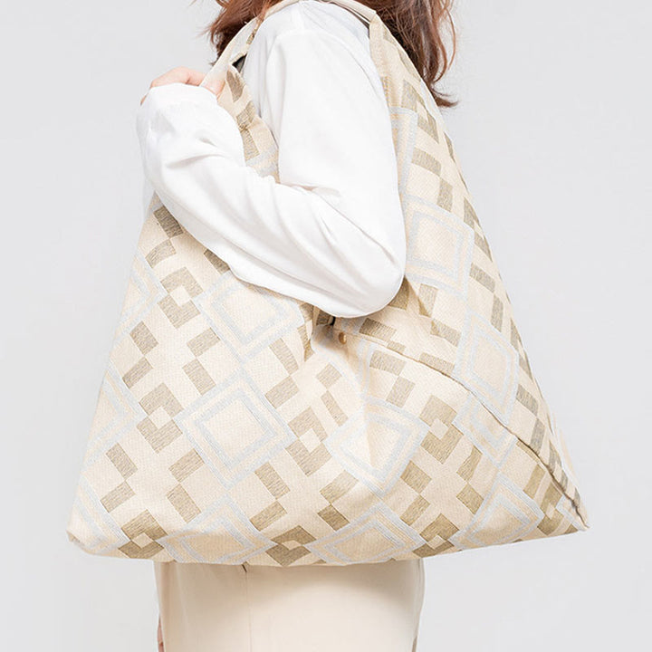 Geometría de Piedras de Buda Tigre Flores Leopardo Rayas Estampado Bolso de Hombro Triángulo Debajo del Brazo