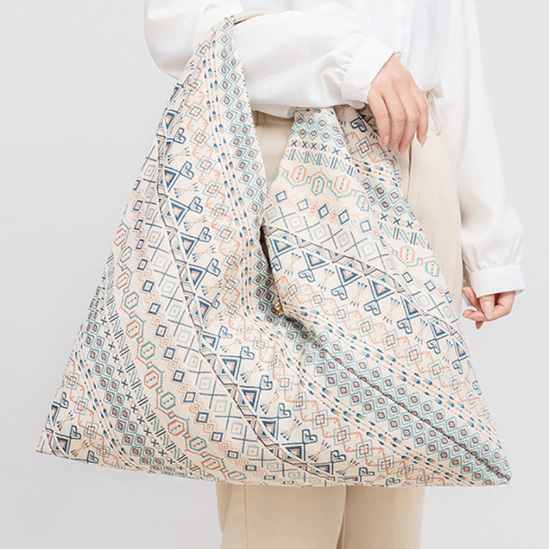 Geometría de Piedras de Buda Tigre Flores Leopardo Rayas Estampado Bolso de Hombro Triángulo Debajo del Brazo