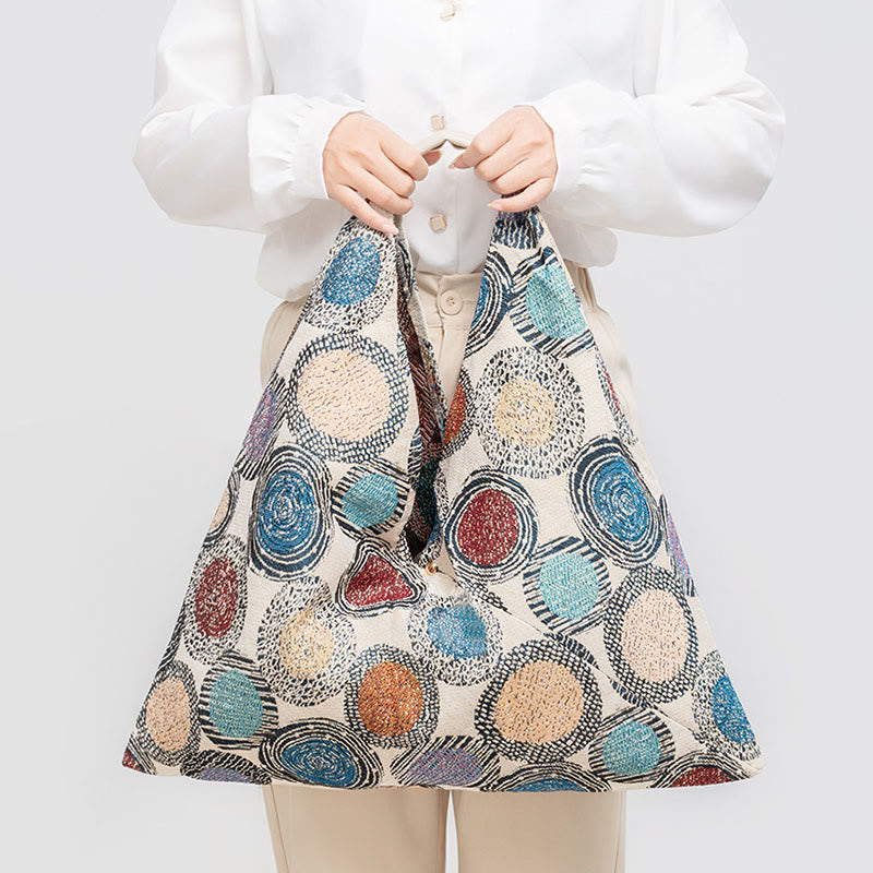 Geometría de Piedras de Buda Tigre Flores Leopardo Rayas Estampado Bolso de Hombro Triángulo Debajo del Brazo