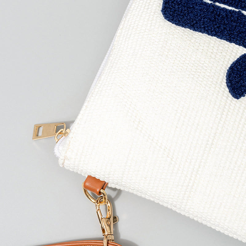 Bolso bandolera de lona de Hamsa con hojas del ojo malo y piedras de Buda