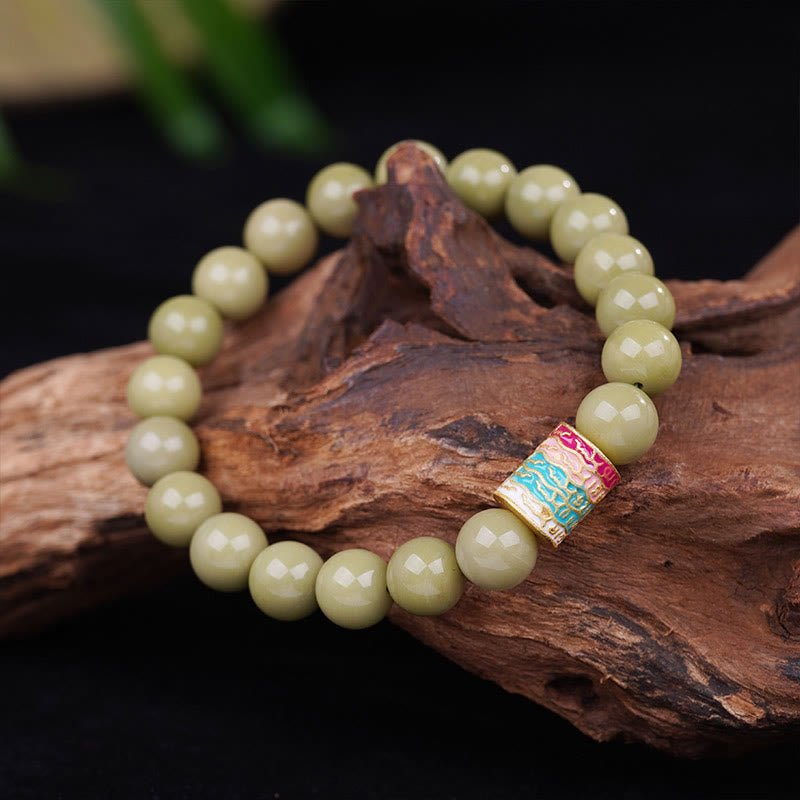 Pulsera de Ágata Natural de Alashan con Piedras de Buda