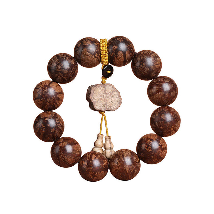 Pulsera de Madera de Flor de Ciruelo de Buddha Stones para la Paz Interior