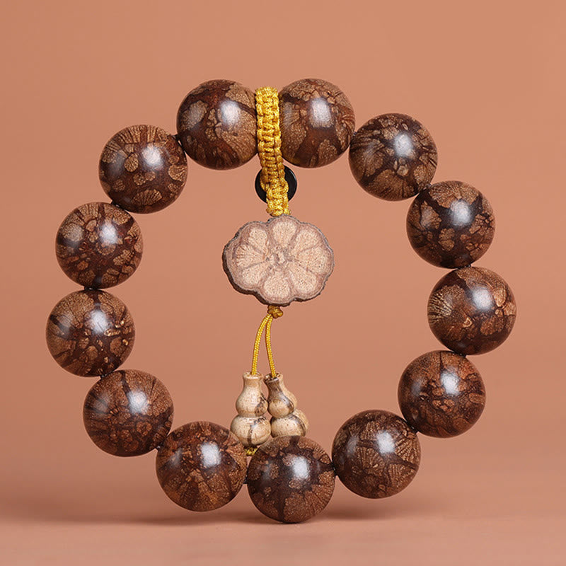 Pulsera de Madera de Flor de Ciruelo de Buddha Stones para la Paz Interior