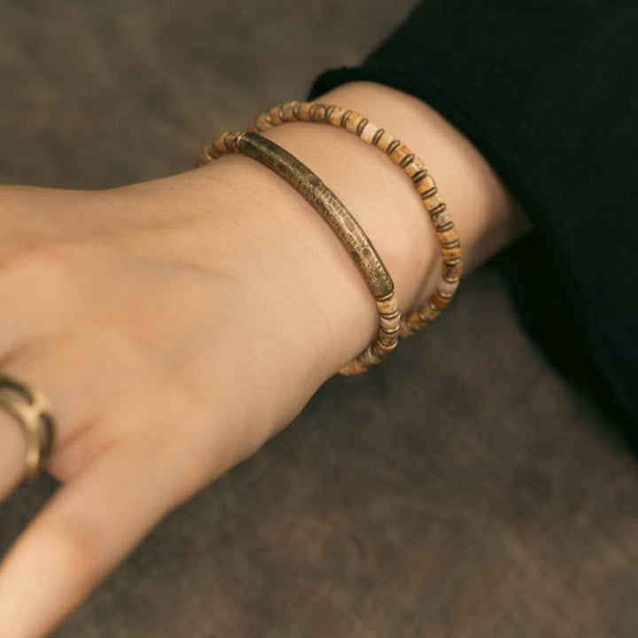 Pulsera de Armonía y Sabiduría con Piedras de Buda de Sodalita, Jaspe Imagen y Punto Verde