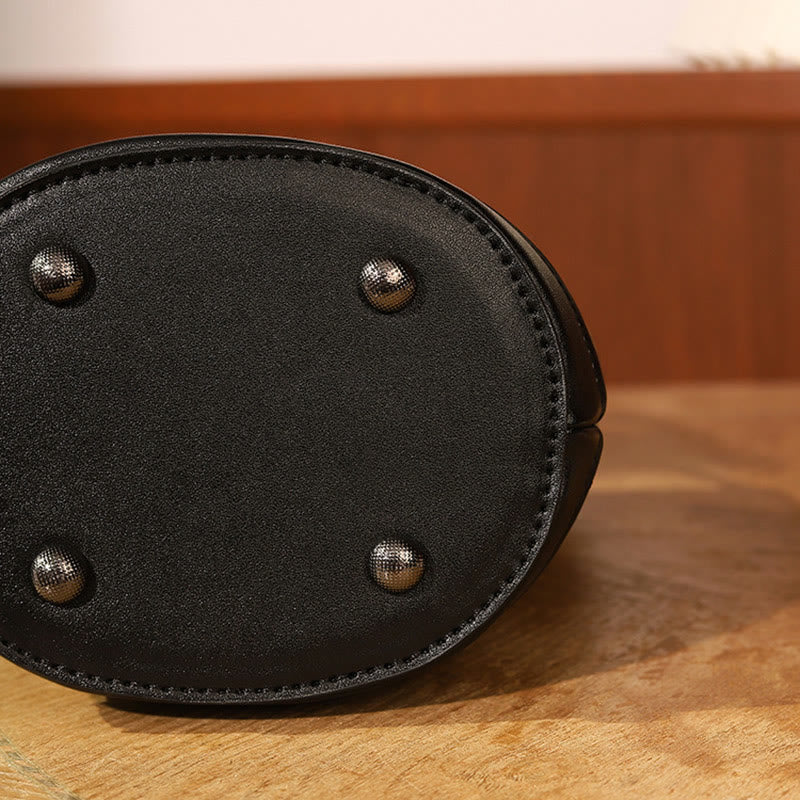 Bolso bandolera vintage con estampado de piedras de Buda y bambú verde