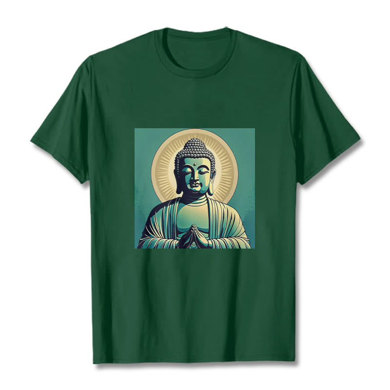 Camisa Buddha Stones Aura Green Buddha Tee - Verde bosque - 2XL - image 12