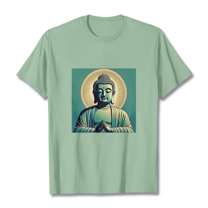 Camisa Buddha Stones Aura Green Buddha Tee - Verde pálido - 2XL - image 1