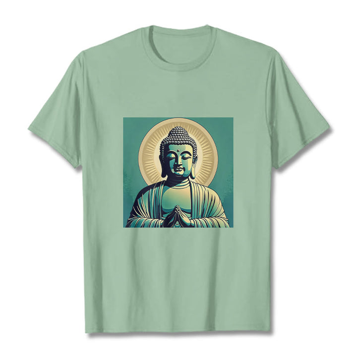 Camisa Buddha Stones Aura Green Buddha Tee - Verde pálido - 2XL - image 1