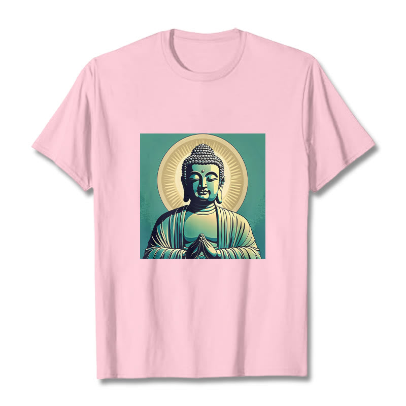Camisa Buddha Stones Aura Green Buddha Tee - Rosa claro - 2XL - image 14