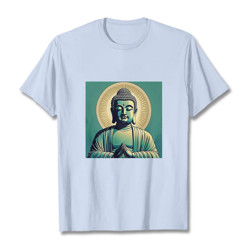 Camisa Buddha Stones Aura Green Buddha Tee - Cian claro - 2XL - image 18