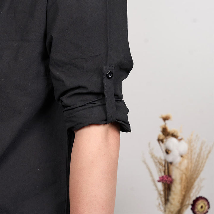 Camiseta de hombre de manga tres cuartos de color sólido con Buddha Stones - image 4