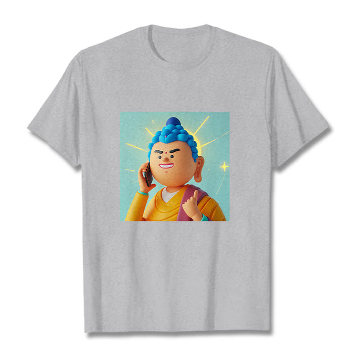 Camiseta de caricatura divertida de Buddha Stones - Gris claro - 2XL - image 19