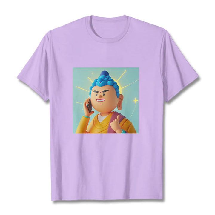 Camiseta de caricatura divertida de Buddha Stones - Ciruela - 2XL - image 15