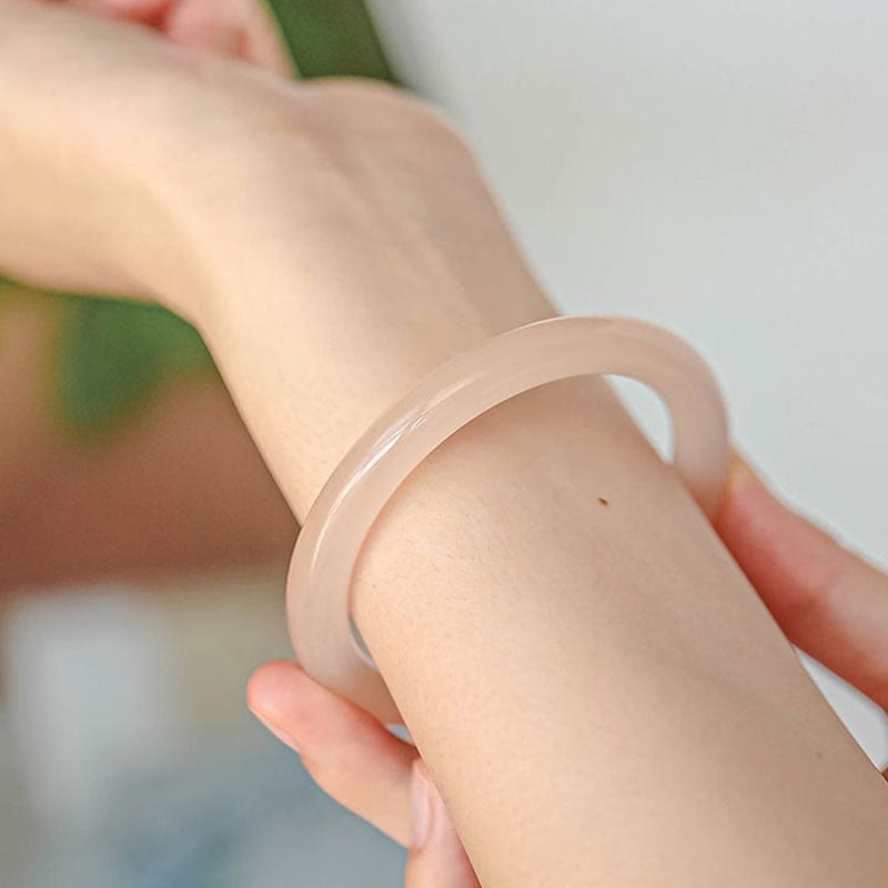 Pulsera de Jade Rosa Polvoriento Natural para el Amor Propio Buddha Stones