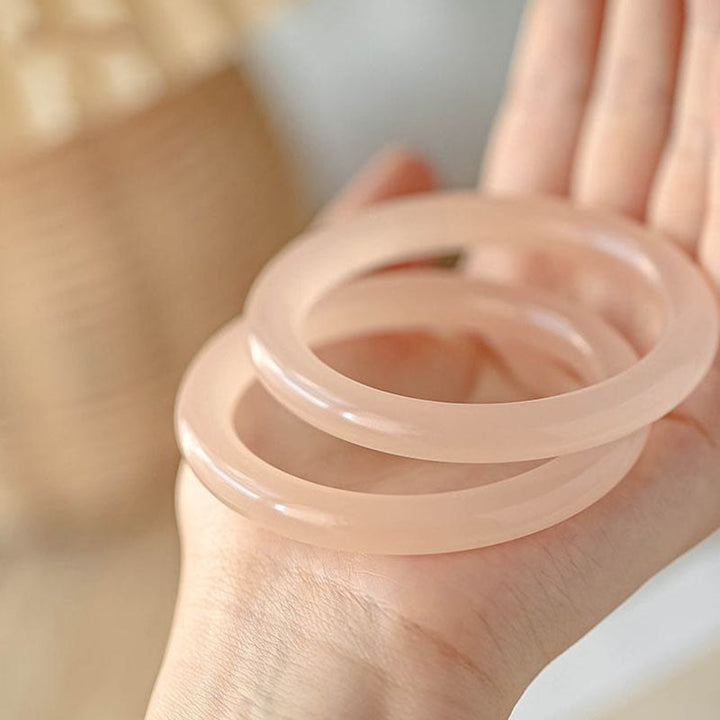 Pulsera de Jade Rosa Polvoriento Natural para el Amor Propio Buddha Stones