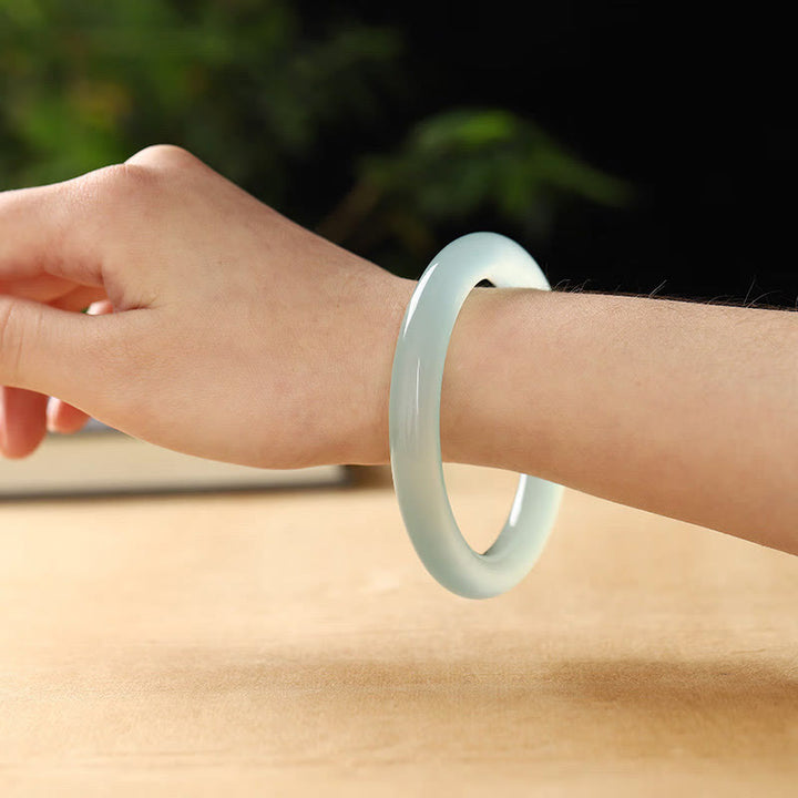 Pulsera de energía equilibrante emocional con calcedonia azul Buddha Stones