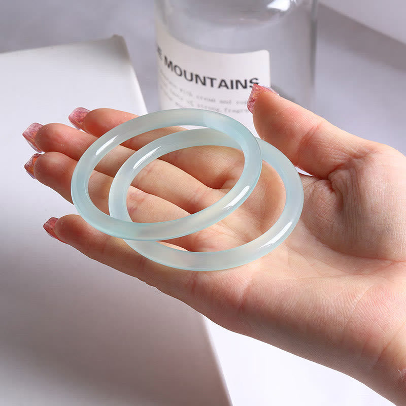 Pulsera de energía equilibrante emocional con calcedonia azul Buddha Stones