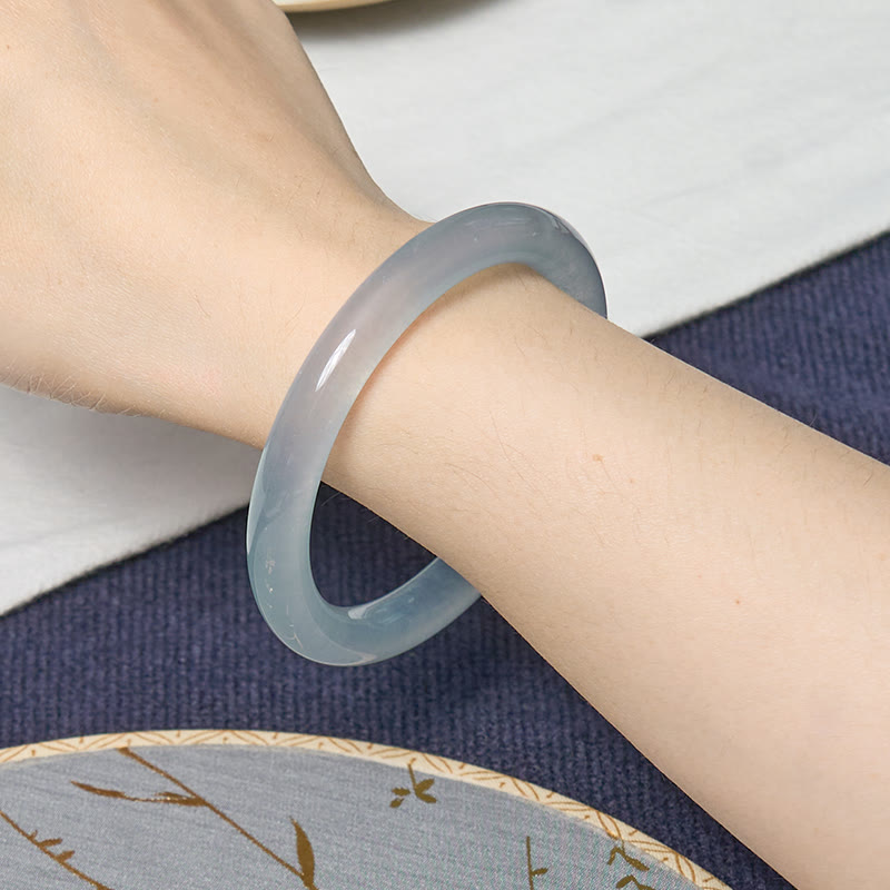 Buddha Stones Paz Interior Y Alivio Del Estrés Pulsera De Jade Aguamarina Azul Con Conjunto