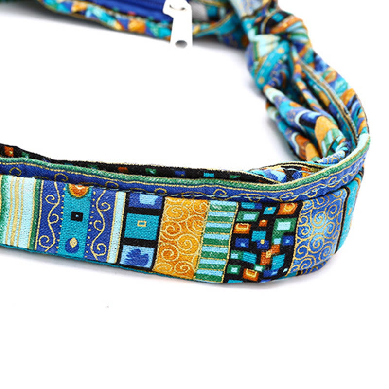 Bolso bandolera de rayas de algodón Buddha Stones