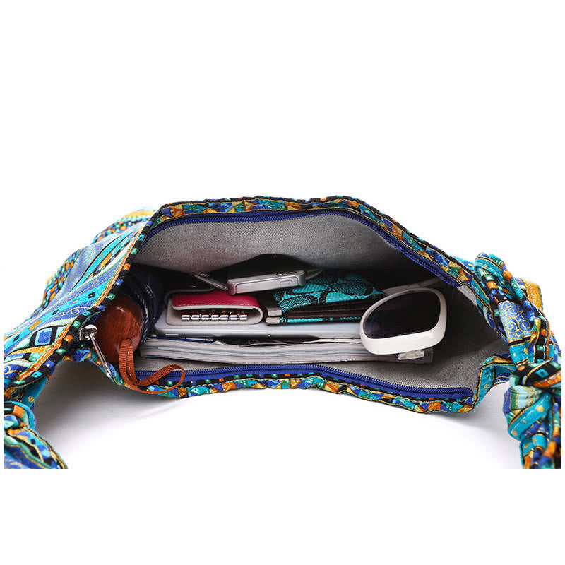 Bolso bandolera de rayas de algodón Buddha Stones