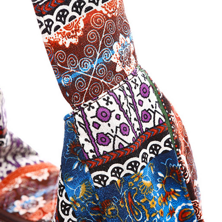 Bolso bandolera con estampado de rayas de algodón de Buddha Stones