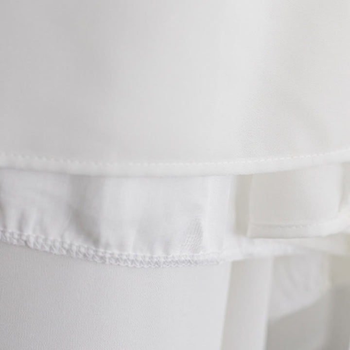 Conjunto Zen para Mujer de 2 Piezas con Vestido Midi de Manga Larga con Botones de Rana y Pantalones Amplios de Chifón Buddha Stones