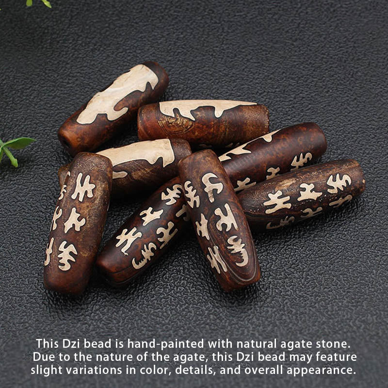 Buddha Stones Tíbet Om Mani Padme Hum Perla Dzi Avalokitesvara Patrón Collar de Riqueza Colgante - image 5