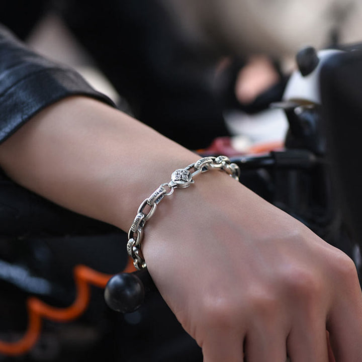 Buddha Stones Pulsera Calmante de Sabiduría de Seis Verdaderas Palabras de Plata Esterlina 925 - image 4