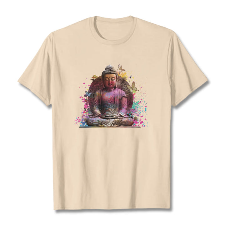 Camiseta de meditación con mariposa de Buddha Stones - Sopa de mariscos - 2XL - image 1