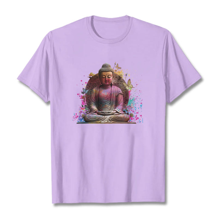 Camiseta de meditación con mariposa de Buddha Stones - Ciruela - 2XL - image 16
