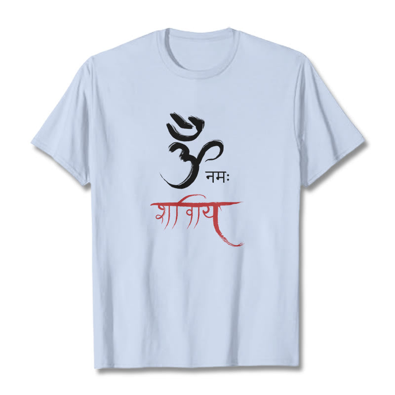 Buddha Stones OM NAMAH SHIVAYA Mantra Sánscrito Camiseta - Cian claro - 2XL - image 19