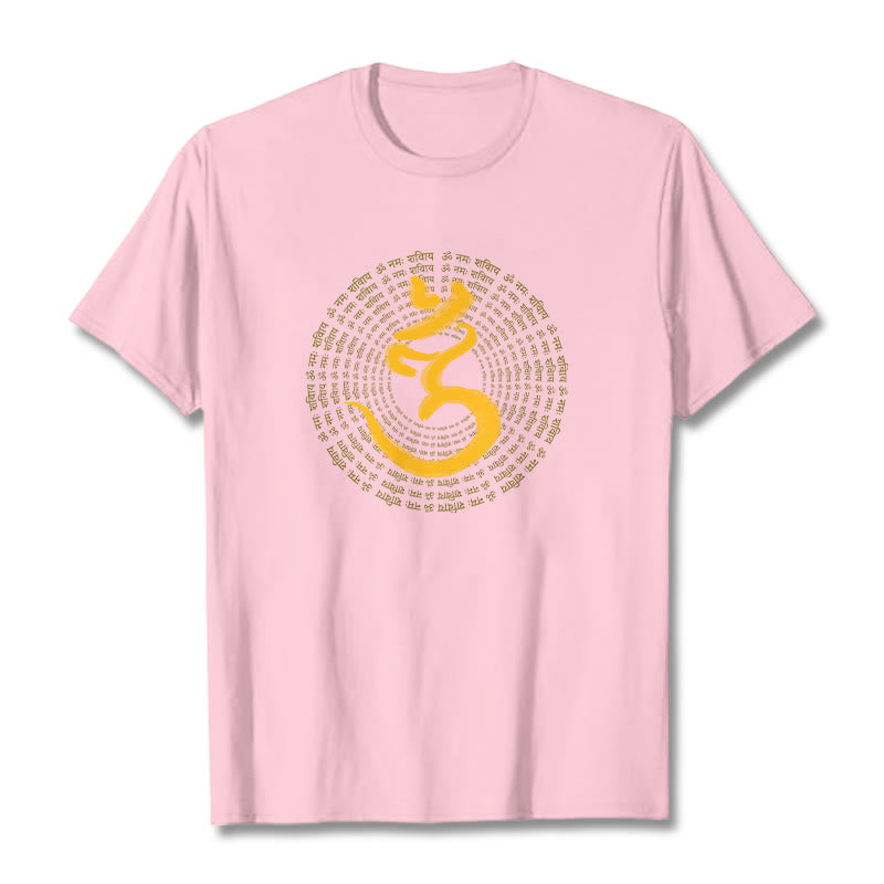 Buddha Stones Camiseta Sánscrita con el Mantra 108 OM NAMAH SHIVAYA - Rosa claro - 2XL - image 12