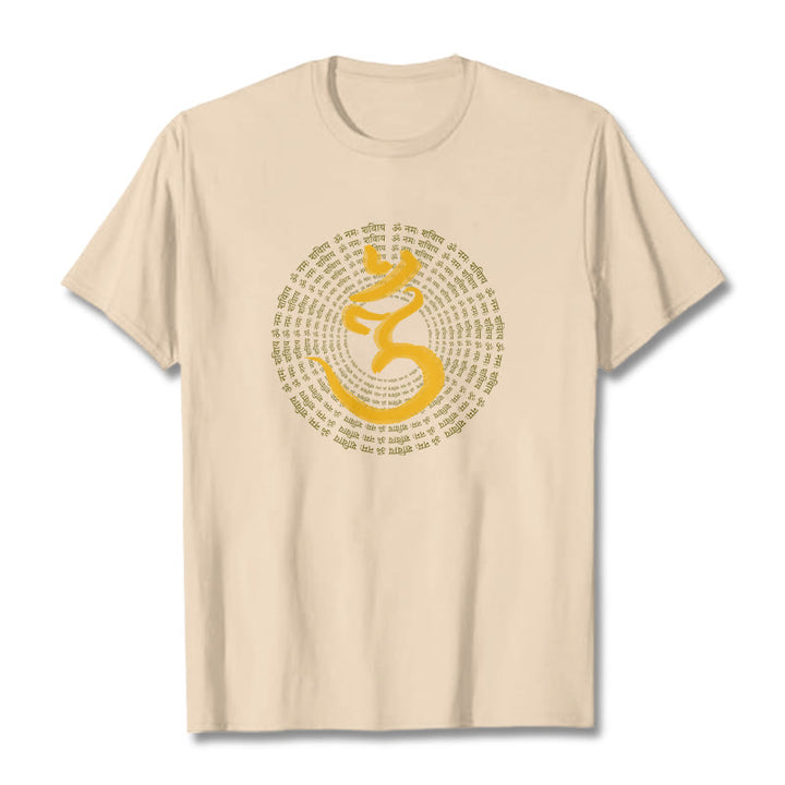 Buddha Stones Camiseta Sánscrita con el Mantra 108 OM NAMAH SHIVAYA - Sopa de mariscos - 2XL - image 10
