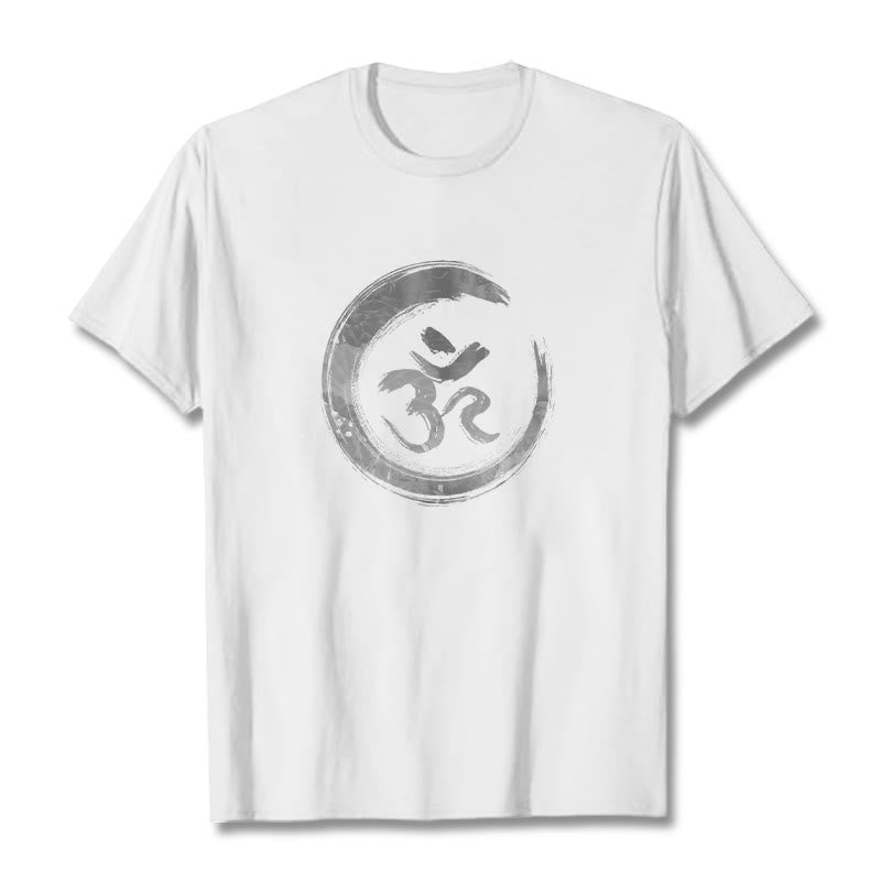Camiseta con Mantra OM Sánscrito de Buddha Stones - Blanco - 2XL - image 5