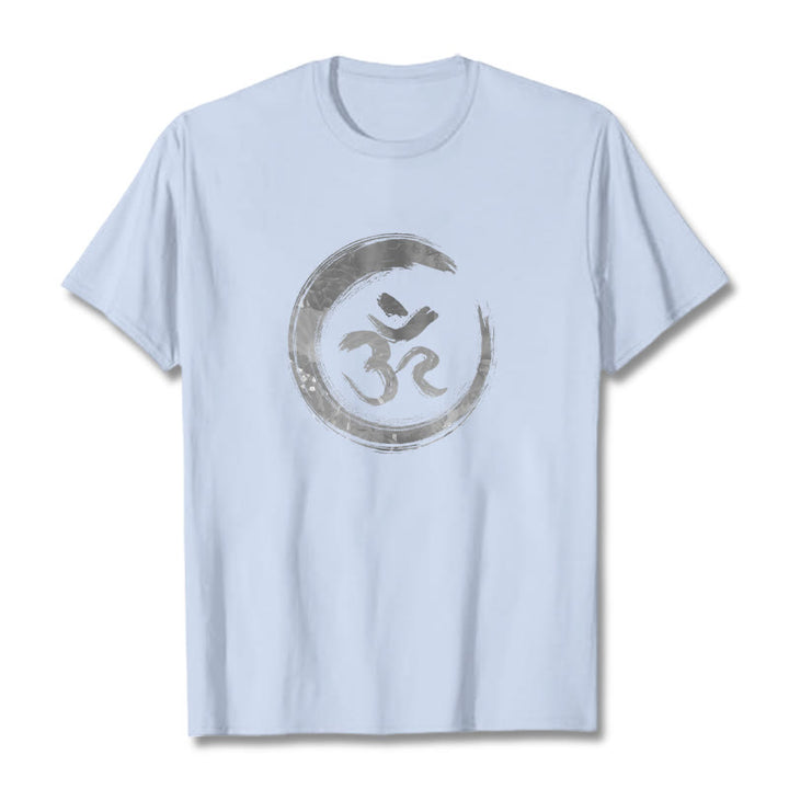 Camiseta con Mantra OM Sánscrito de Buddha Stones - Cian claro - 2XL - image 18
