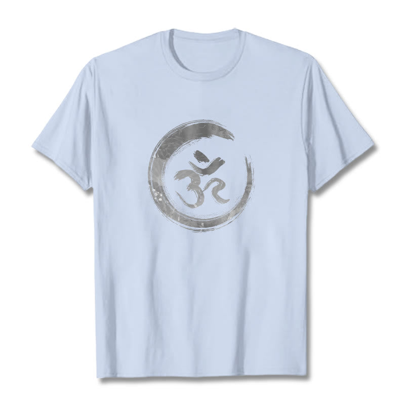 Camiseta con Mantra OM Sánscrito de Buddha Stones - Cian claro - 2XL - image 18