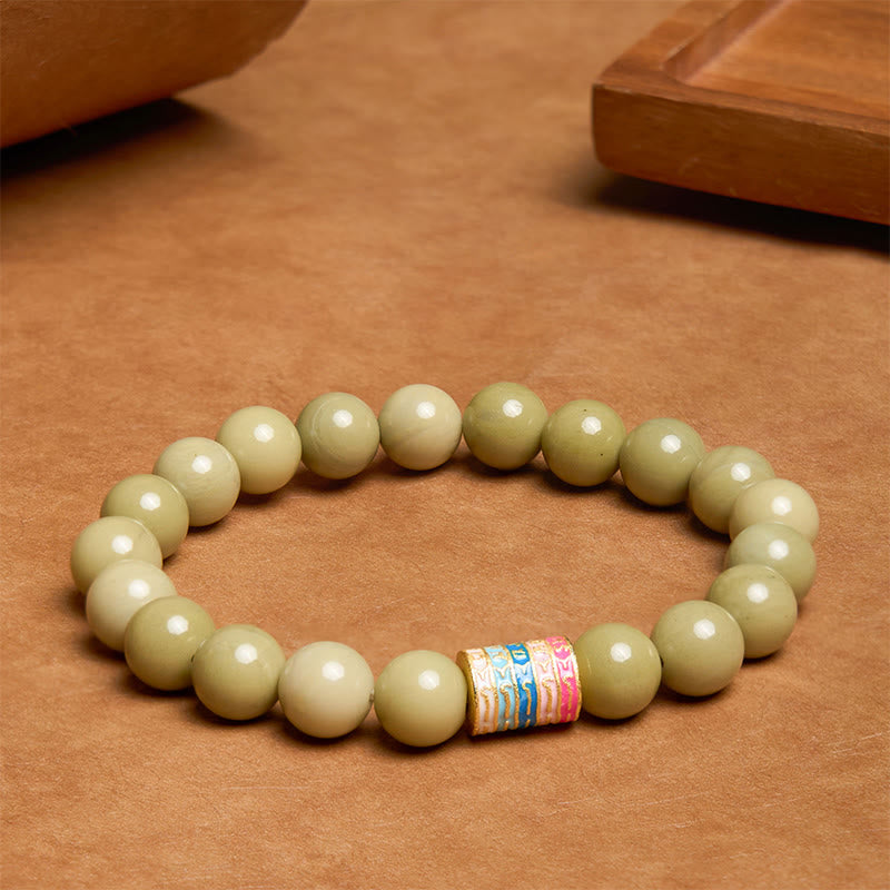 Pulsera de Ágata Natural de Alashan con Piedras de Buda