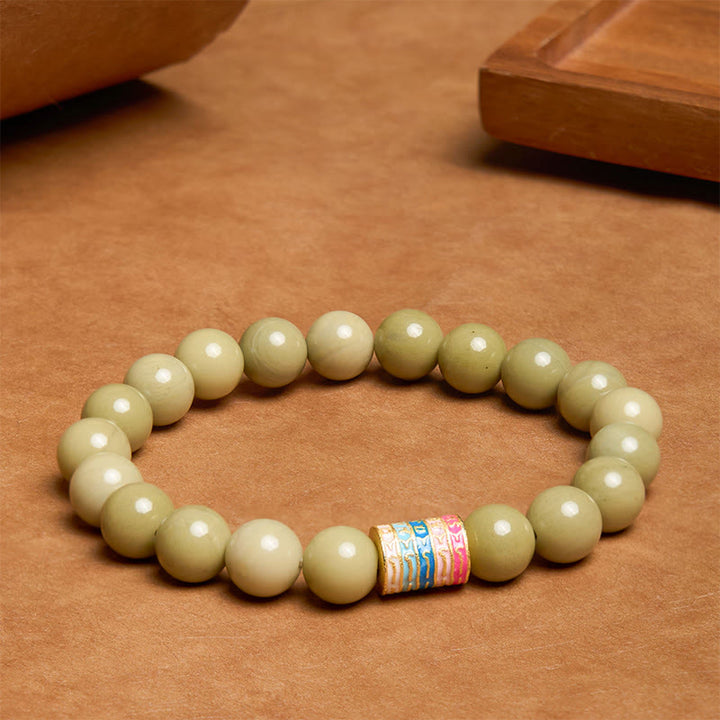 Pulsera de Ágata Natural de Alashan con Piedras de Buda