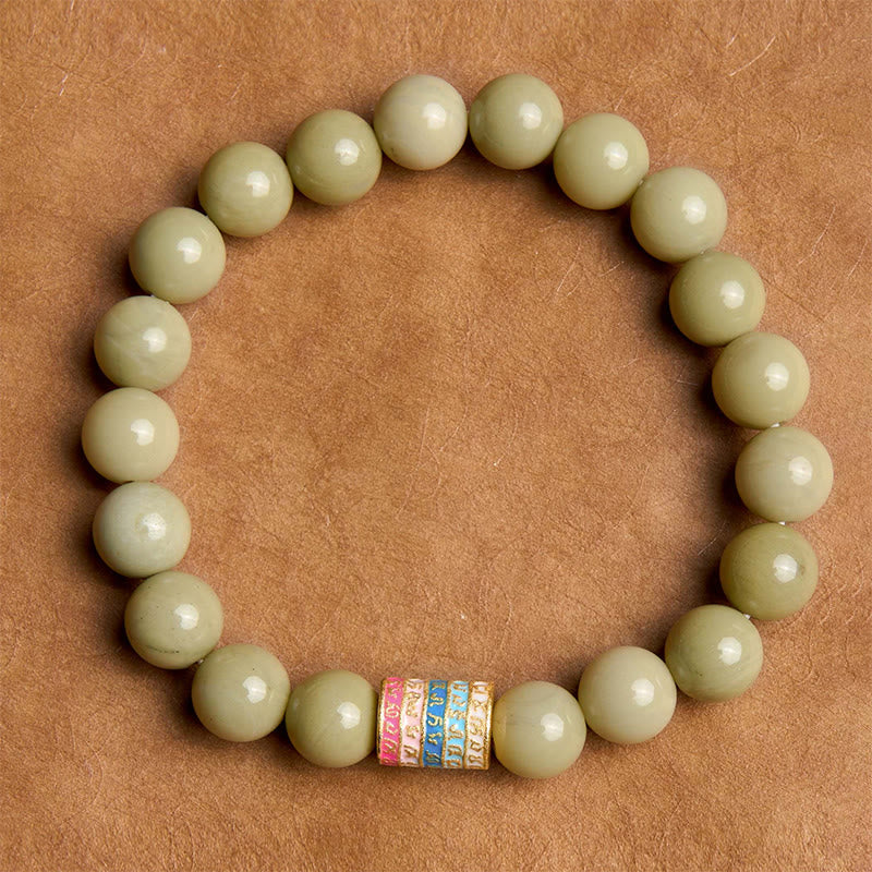 Pulsera de Ágata Natural de Alashan con Piedras de Buda