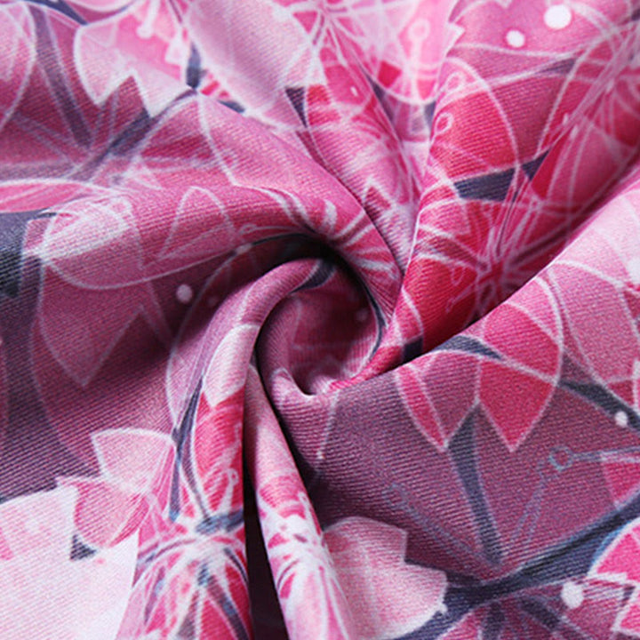 Leggings deportivos estampados de líneas de Sakura con flores de cerezo de Buddha Stones, pantalones tipo capri de yoga para mujer - image 7