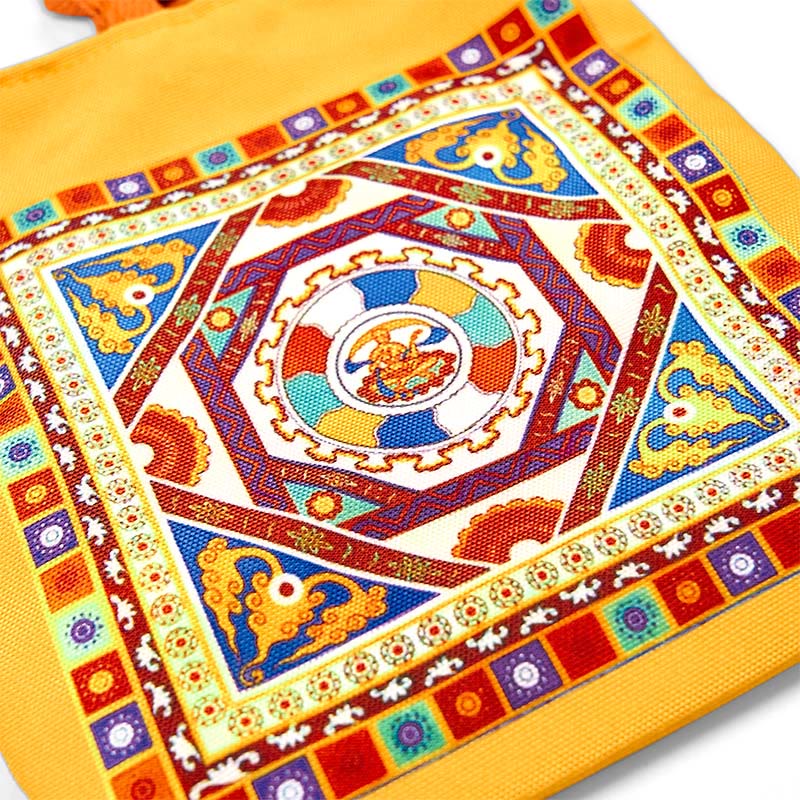 Buddha Stones Dunhuang Apsaras Voladoras Loto Estatuas de Buda Bolsa de Mano de Lona