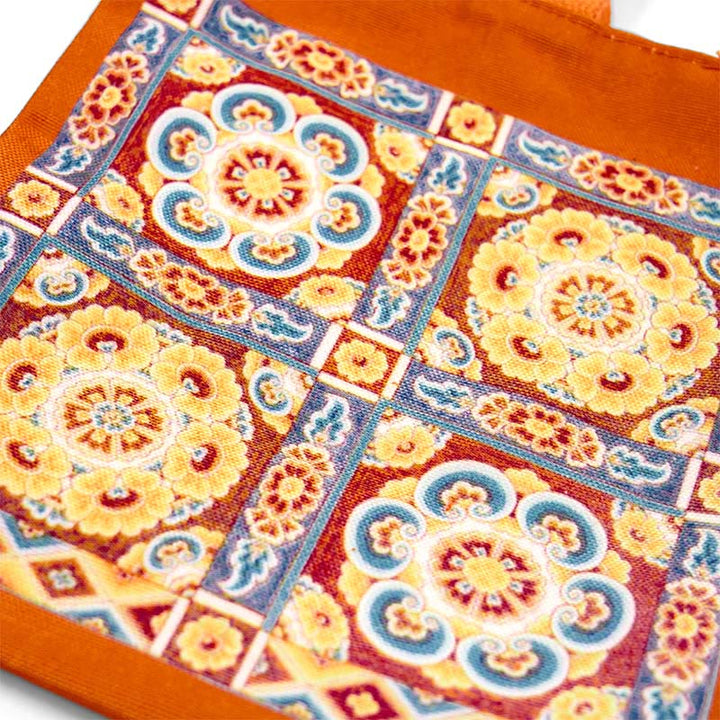 Buddha Stones Dunhuang Apsaras Voladoras Loto Estatuas de Buda Bolsa de Mano de Lona