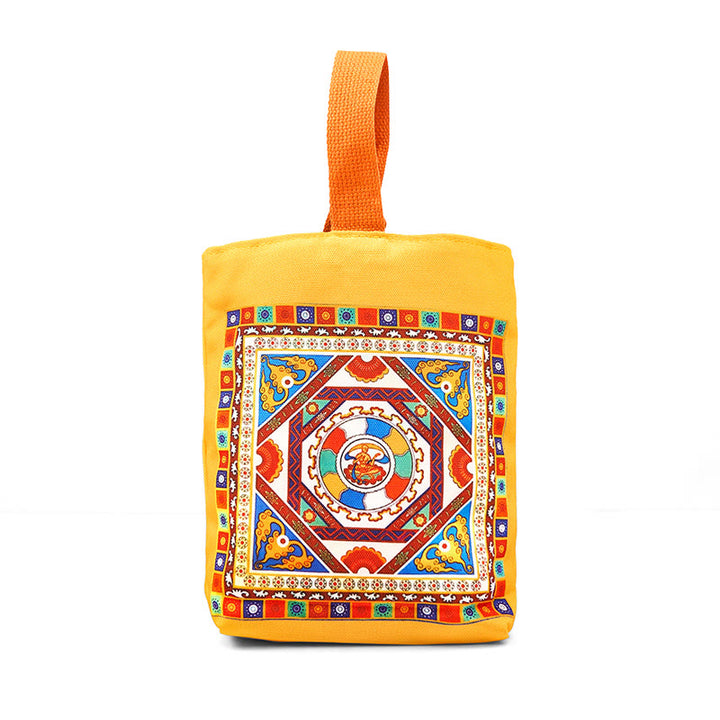 Buddha Stones Dunhuang Apsaras Voladoras Loto Estatuas de Buda Bolsa de Mano de Lona