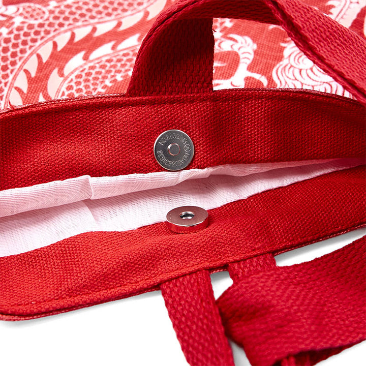 Buda Piedras Dragón Chino Caqui Bolsa de Lona