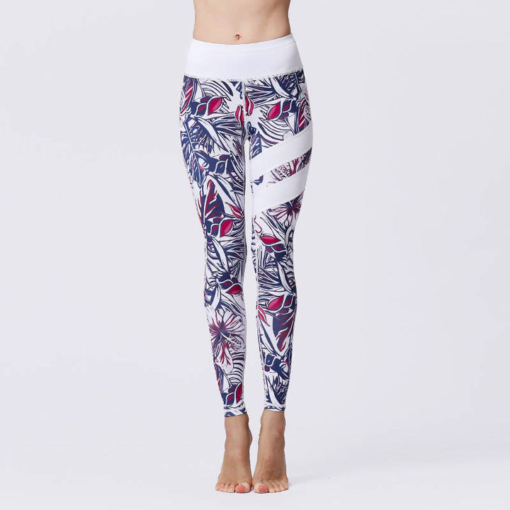 Pantalones de yoga para mujeres de cintura alta con estampado de pétalos de flor Buddha Stones para ejercicios deportivos y fitness - Lavanda - US8-10, UK/AU12-14, EU40-42 (XL) - image 47