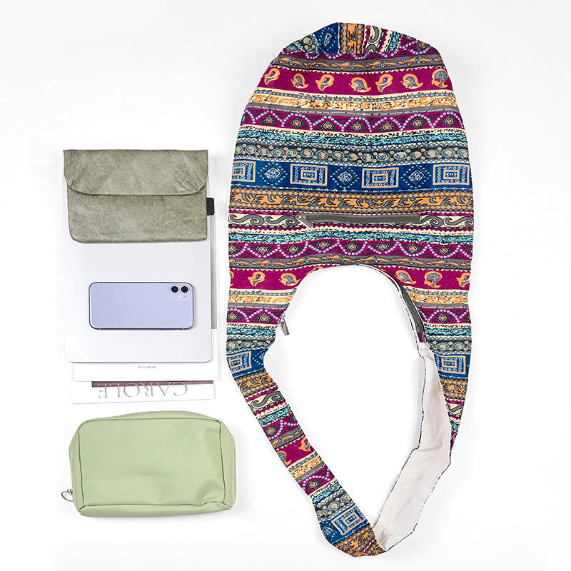 Bolso bandolera de algodón con rayas de colores Buddha Stones